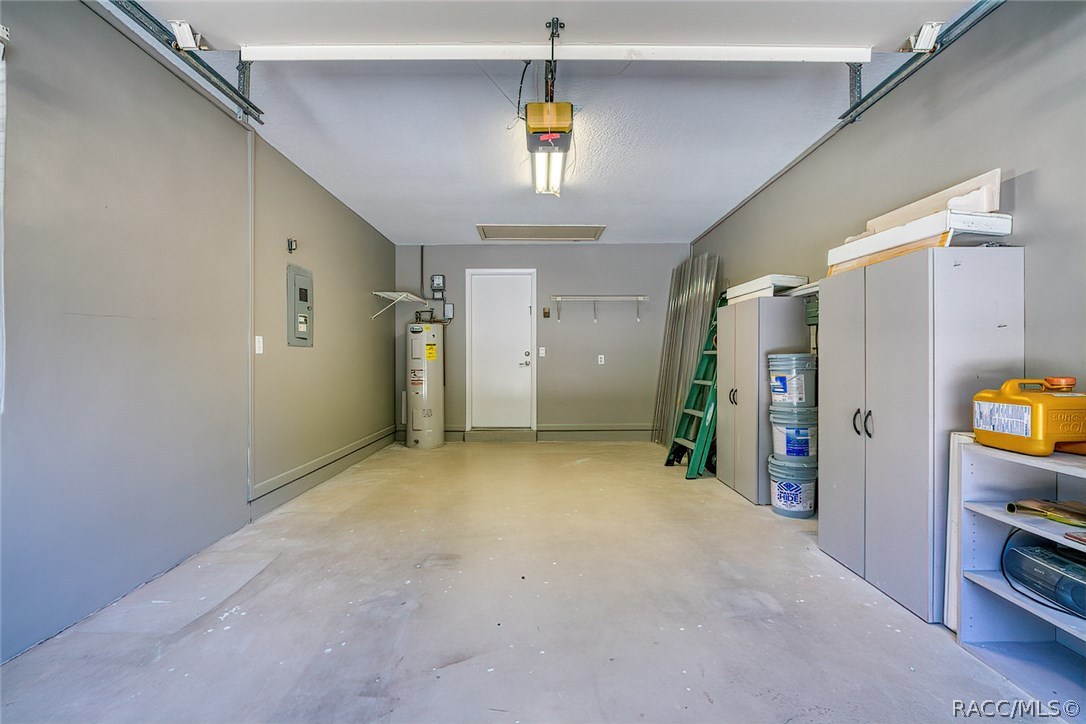 One car garage with auto opener and remotes