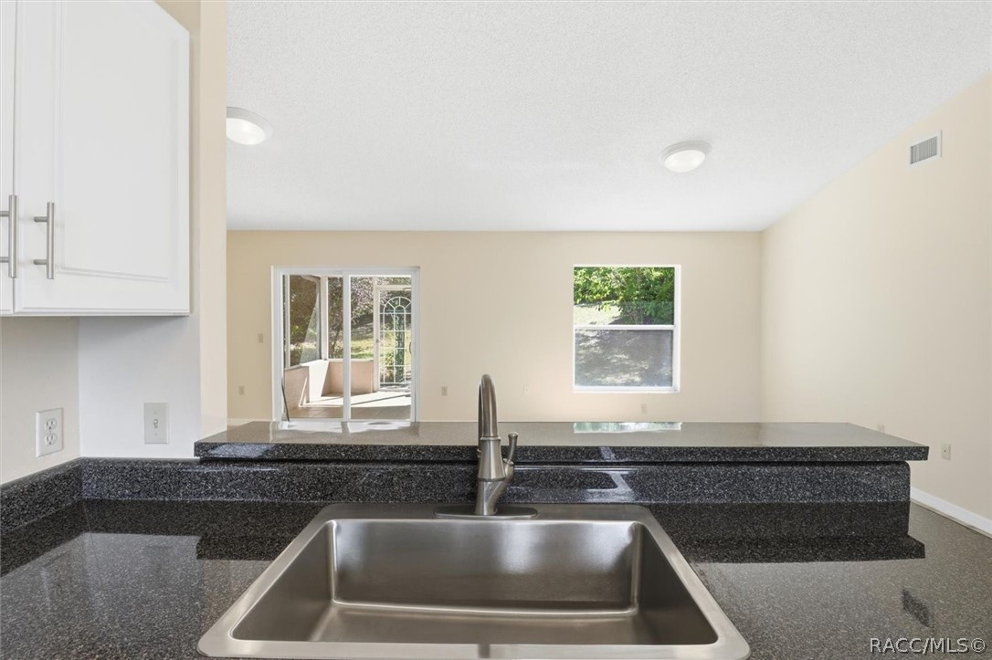 View into great room from kitchen