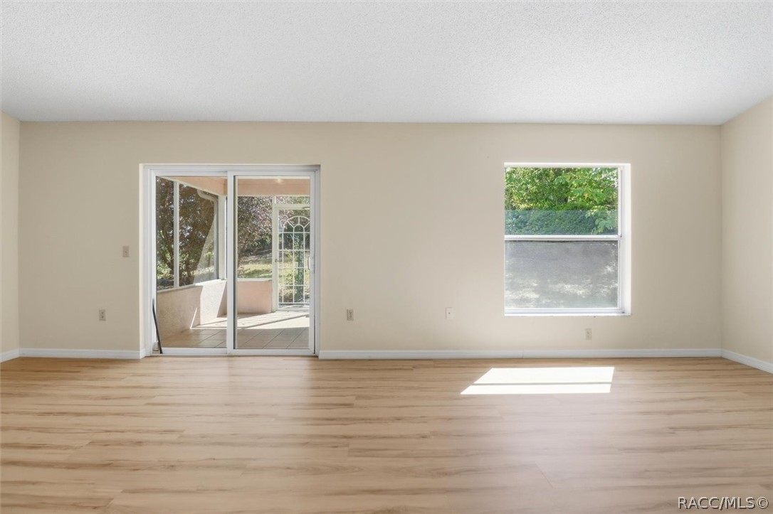 Sliders out to screened porch