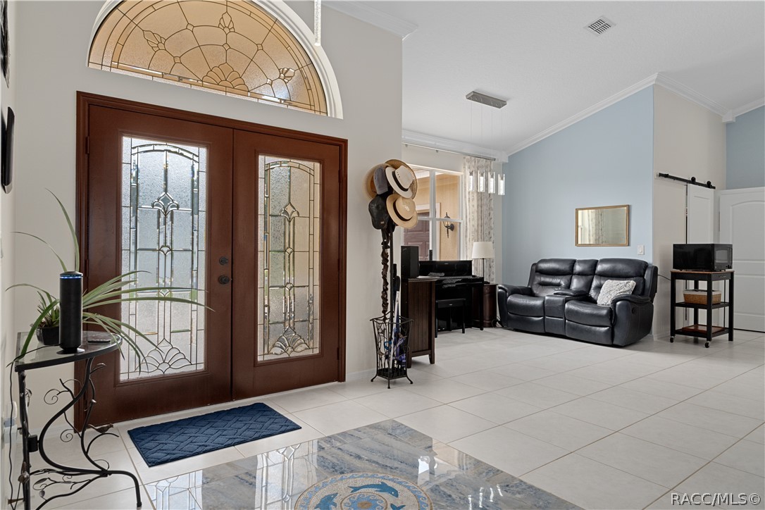 Custome Double door and Mosaic Tile on Floor of entry