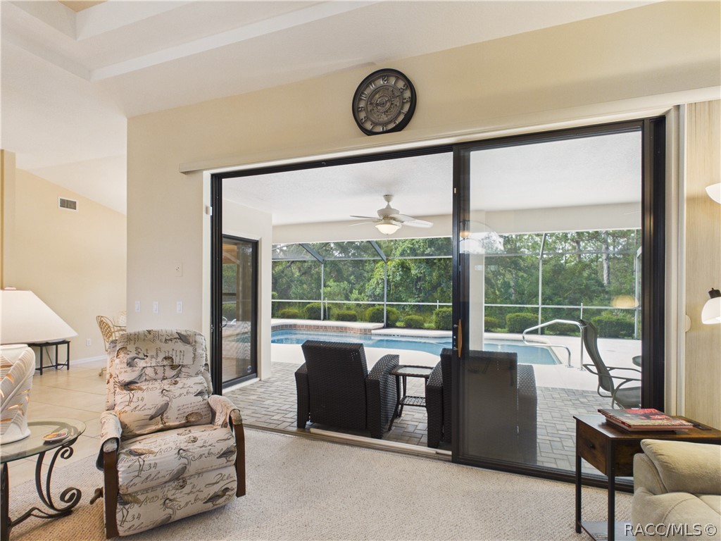 GREAT ROOM 5 HAS SLIDING DOOR ACCESS TO THE POOL