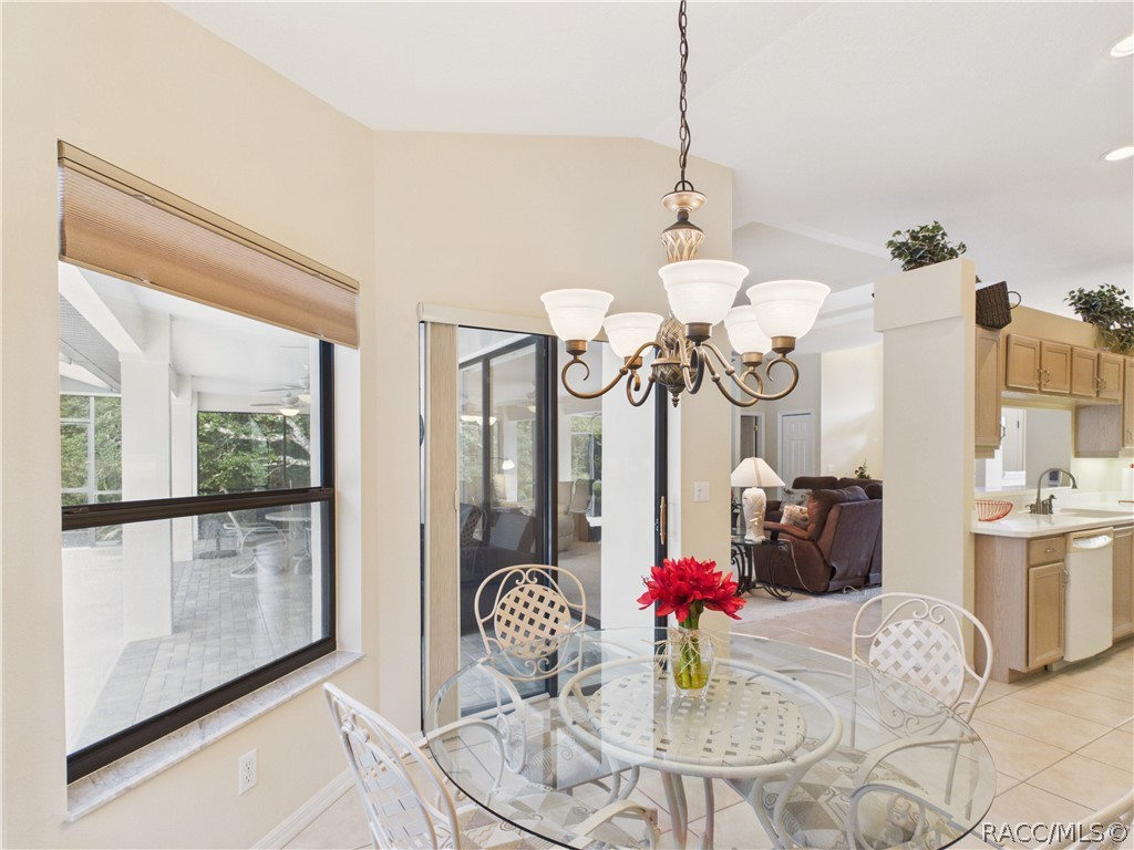 BREAKFAST NOOK LOOKING BACK TO THE KITCHEN