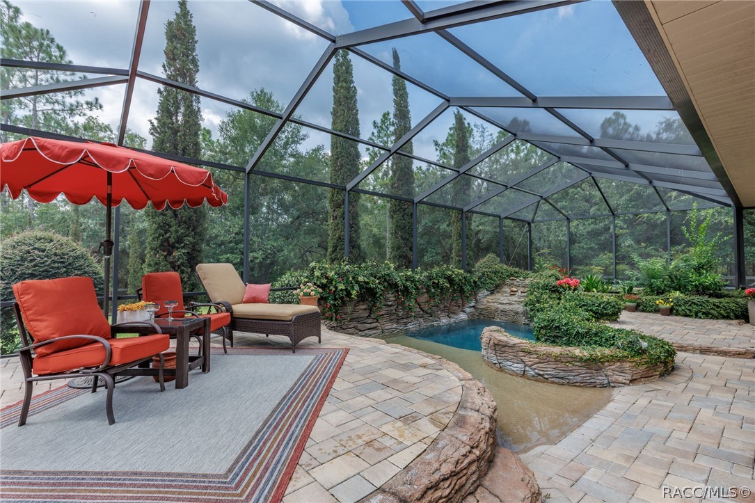 overlooking pool