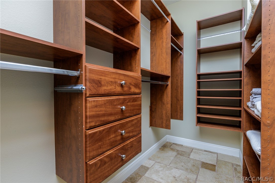 2 walk in closets with built ins