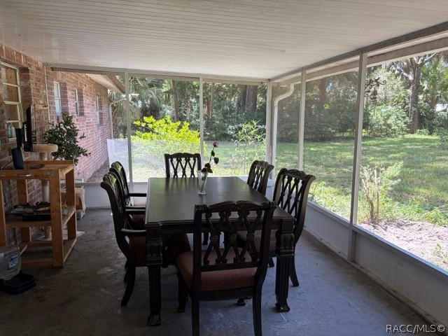 Screened back porch