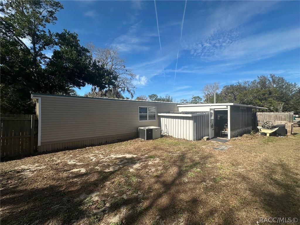 Backyard with shed