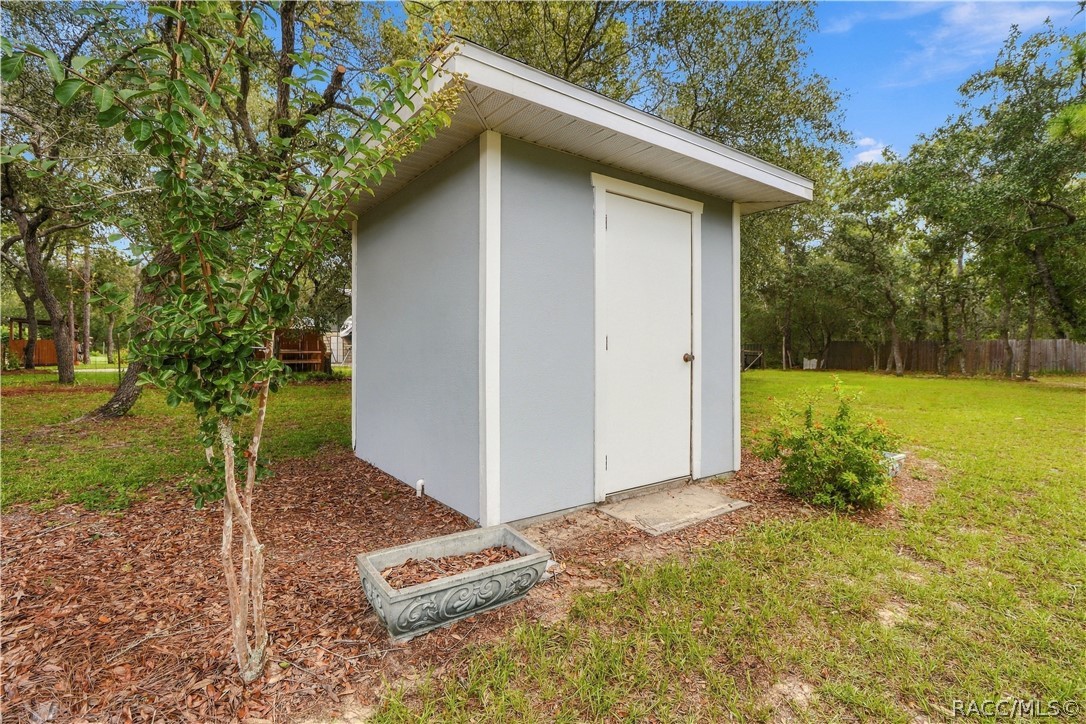 DEDICATED WELL HOUSE  Separate well house provides protected space for the propertys well equipment while keeping it conveniently accessible.