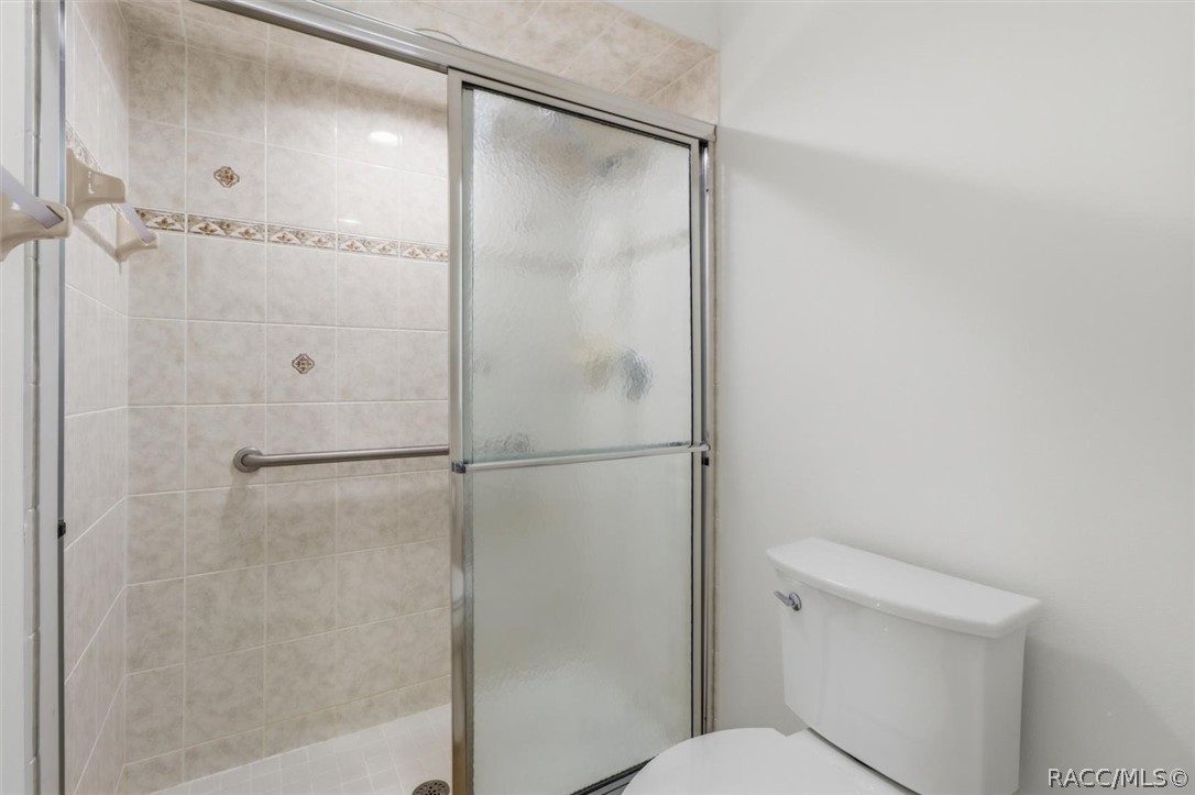 Walk-in shower and upgraded toilet
