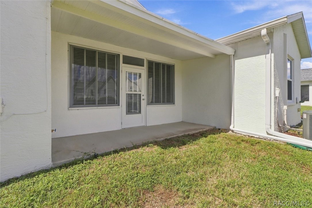 Exterior back porch
