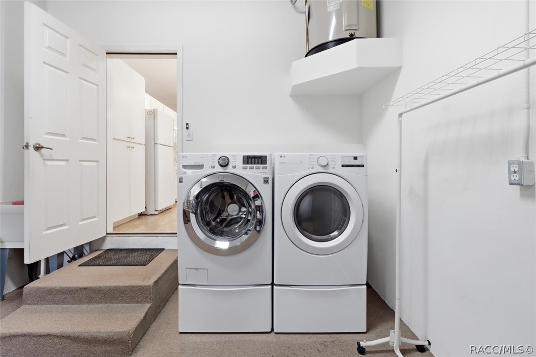 Laundry in garage