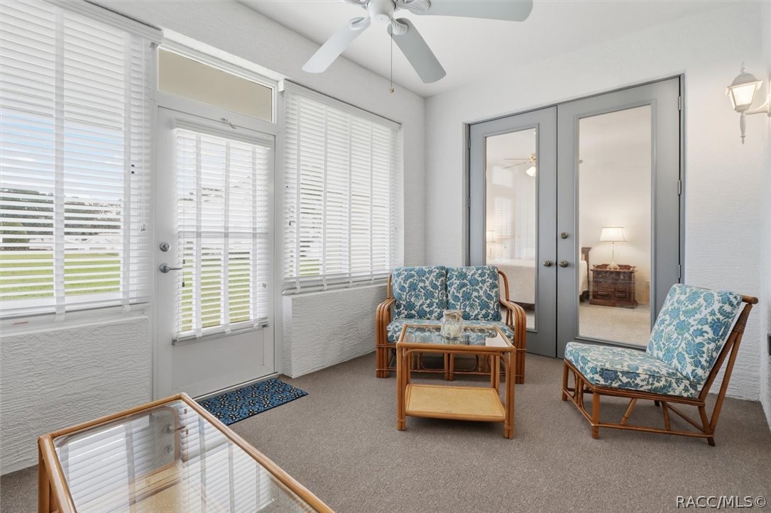 Lots of light and ceiling fan