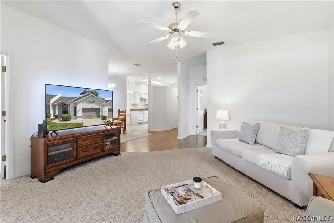 High ceilings and fan