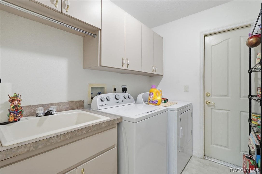 Laundry room with utility sink