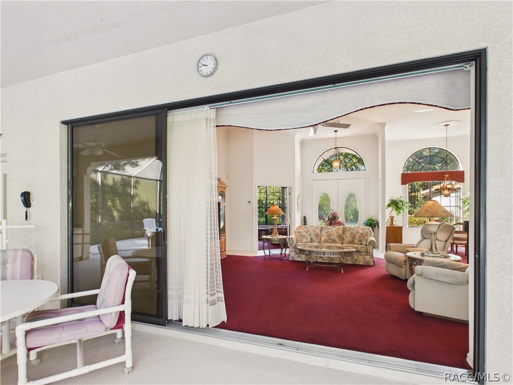 VIEW BACK FROM THE LANAI TO GREAT ROOM