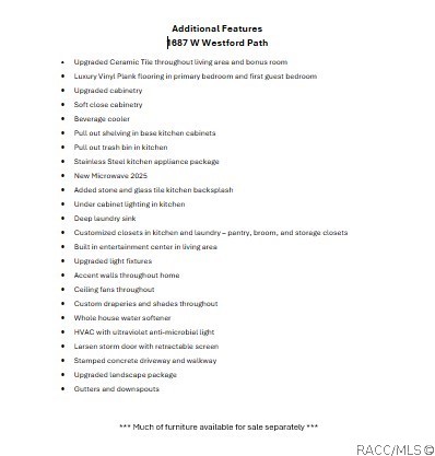 Additional Features and Upgrades
