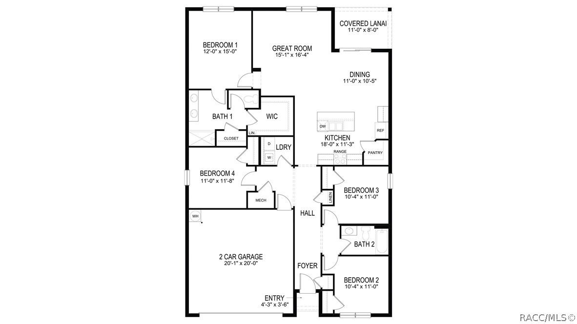 Original Builder Floor Plan- As Built