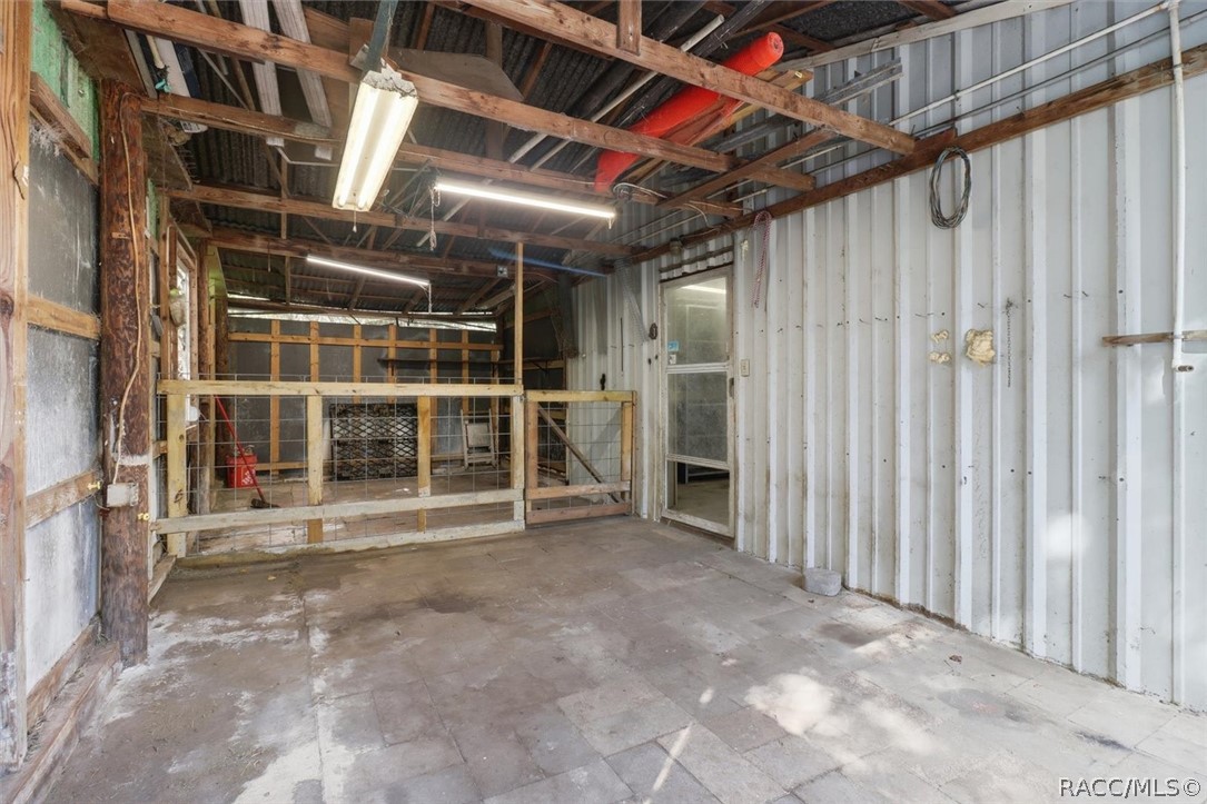 Rear covered storage