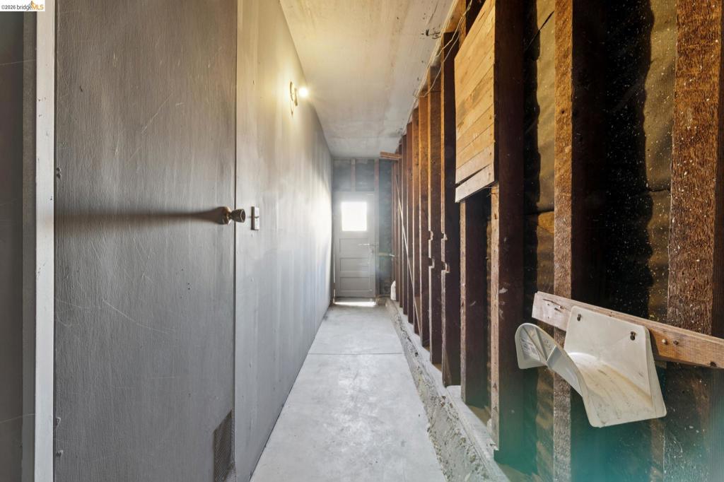 Garage to yard hallway
