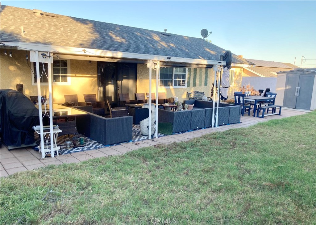 Rear Yard, Patio & Storage Shed