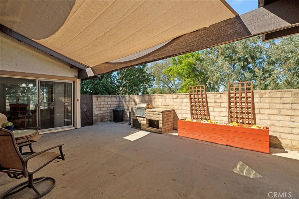 Backyard off primary bedroom and dinning room