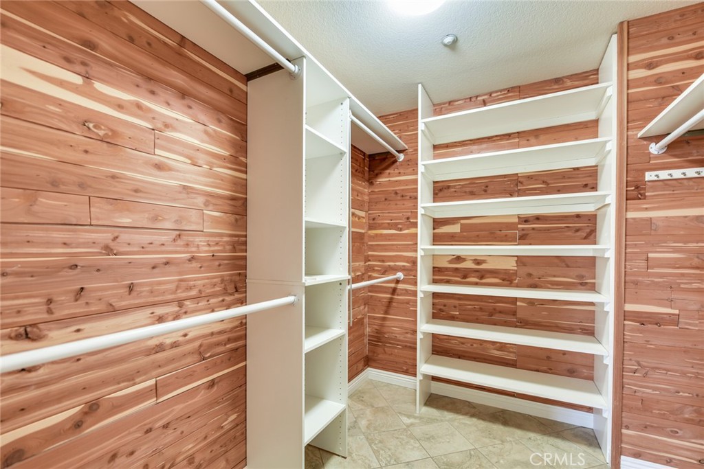 Master walk-in cedar-lined closet