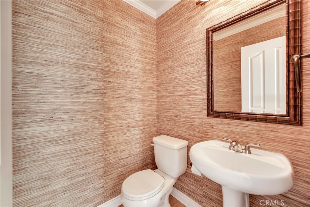 Downstairs powder room for guests