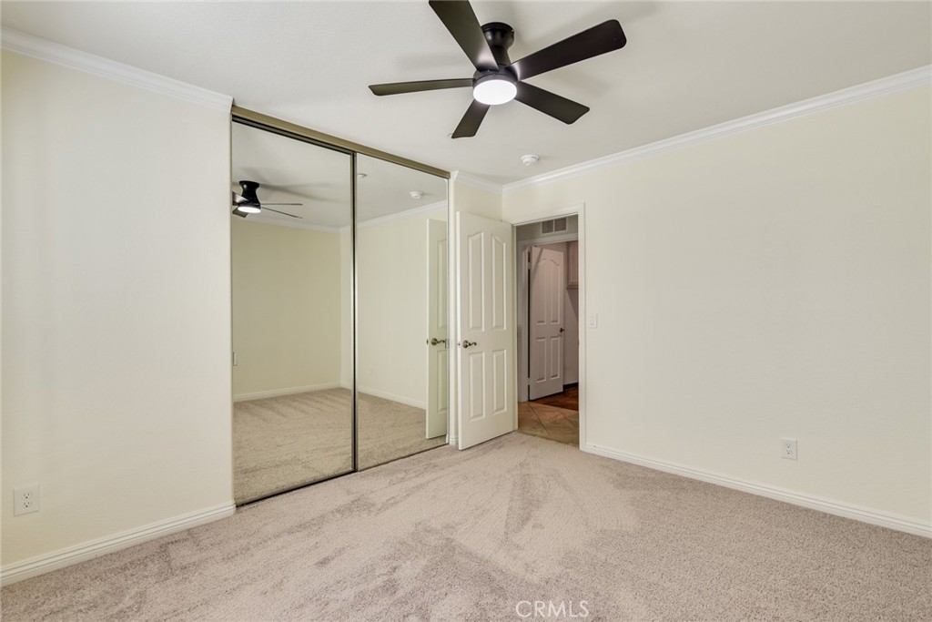 Large mirrored closets in secondary bedroom #3