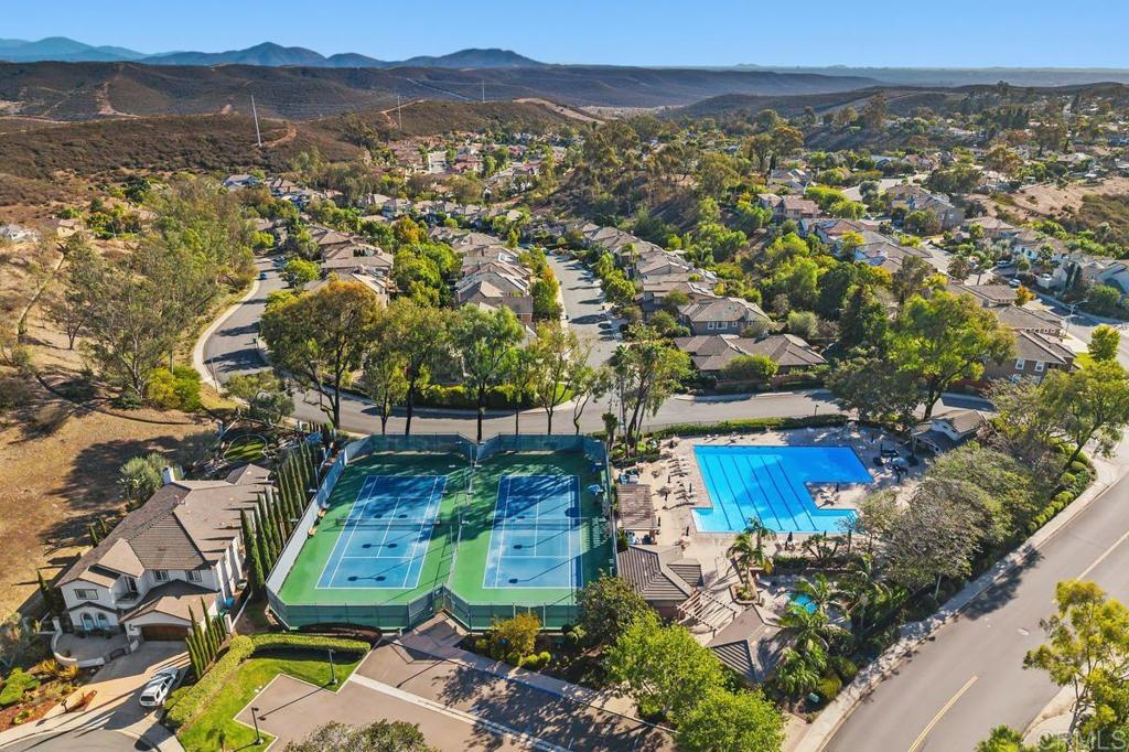 Aerial view of the private recreational facility