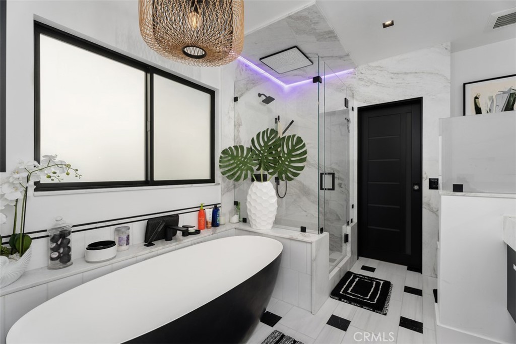Free standing tub and shower