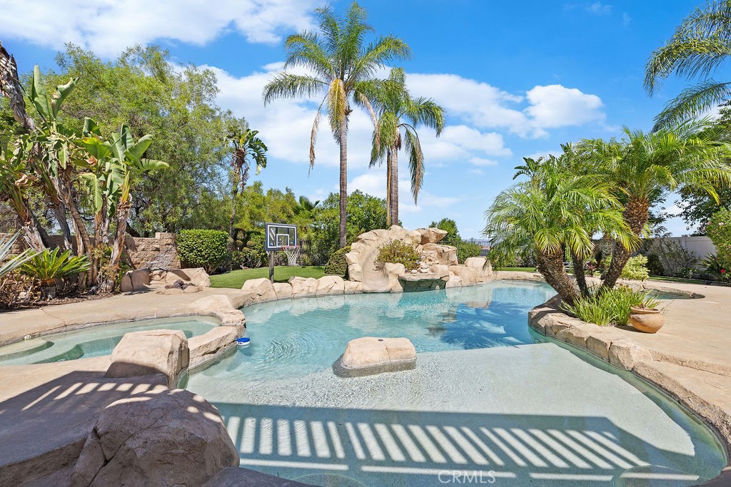 Beach Access Pool With Built In Basket Ball Hoop