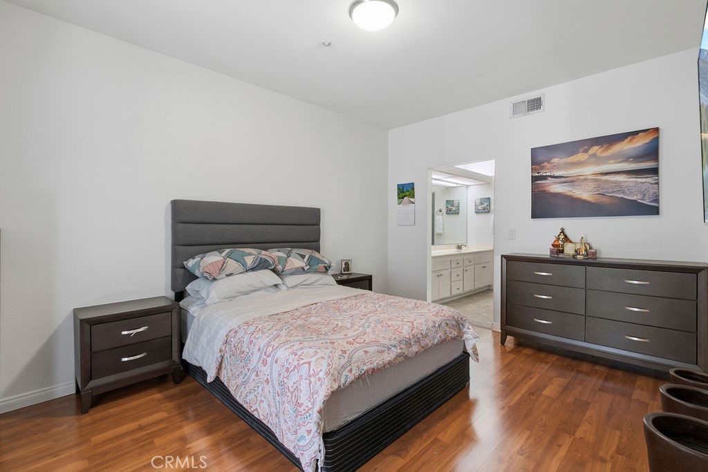 recently painted primary bedroom