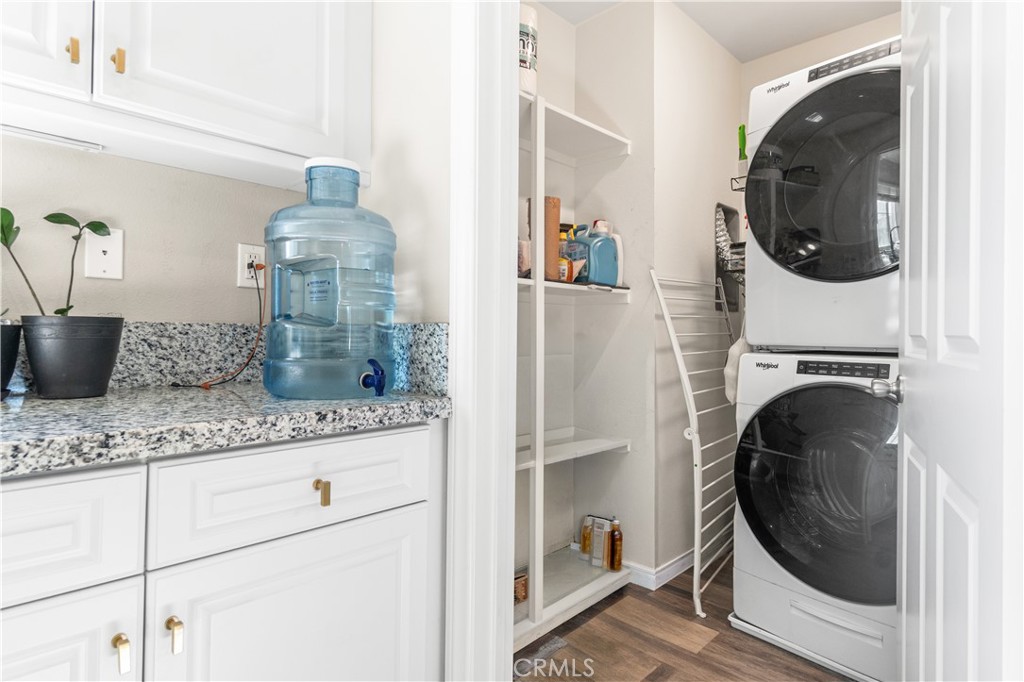 Kitchen with in-unit laundry