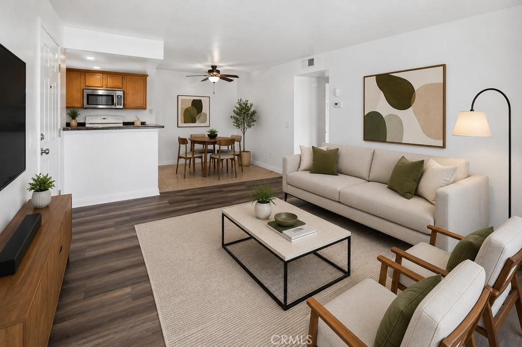 AI enhanced kitchen-Dining and Living room