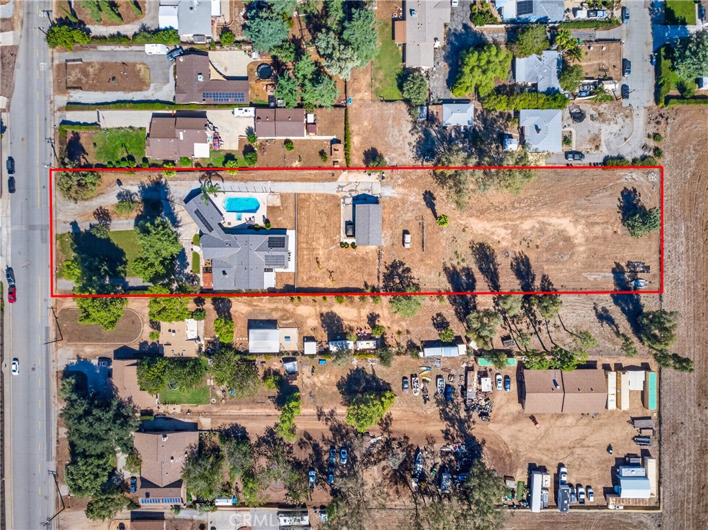 Birds eye lot outline