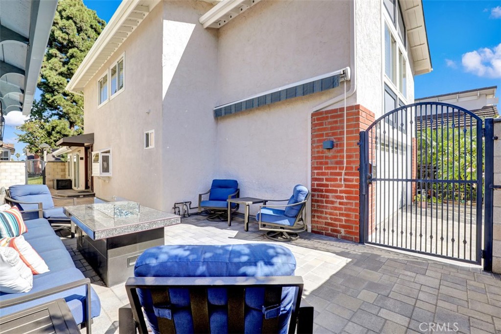 Price Includes lovely outdoor furniture and fire table that have canvas covers