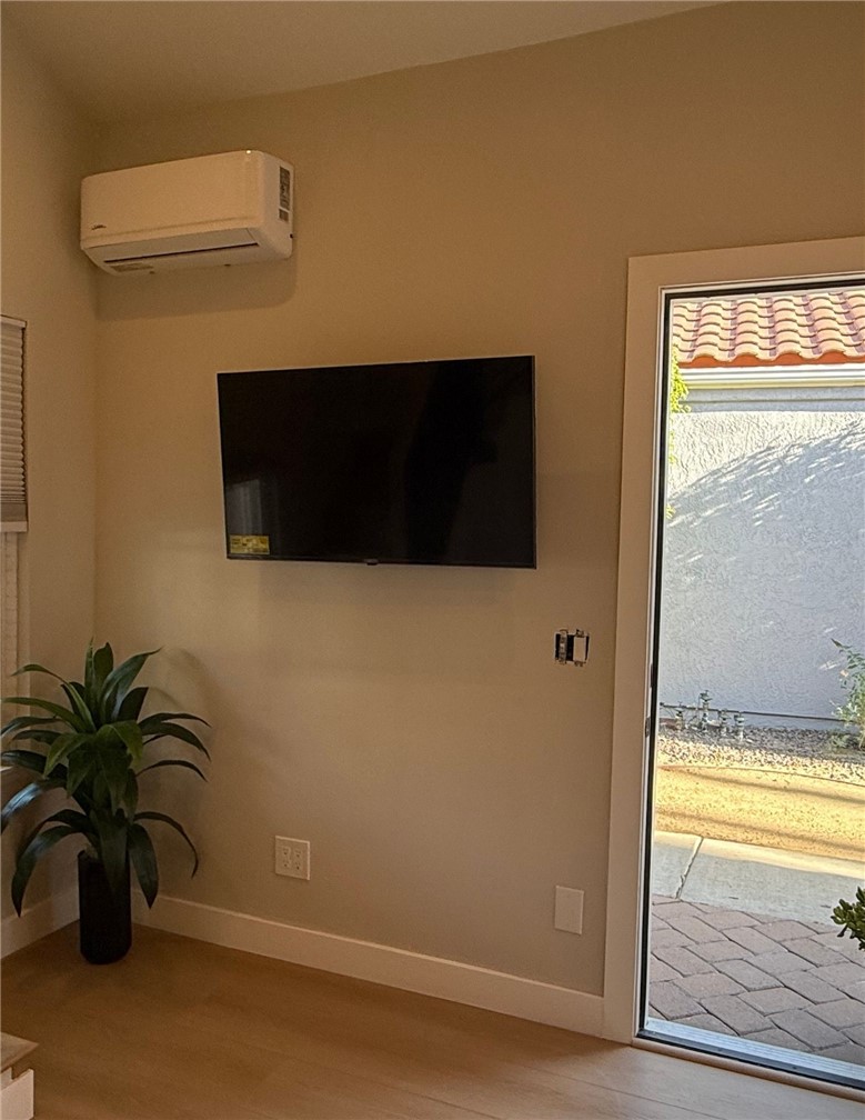 Furnished with a TV and split a/c