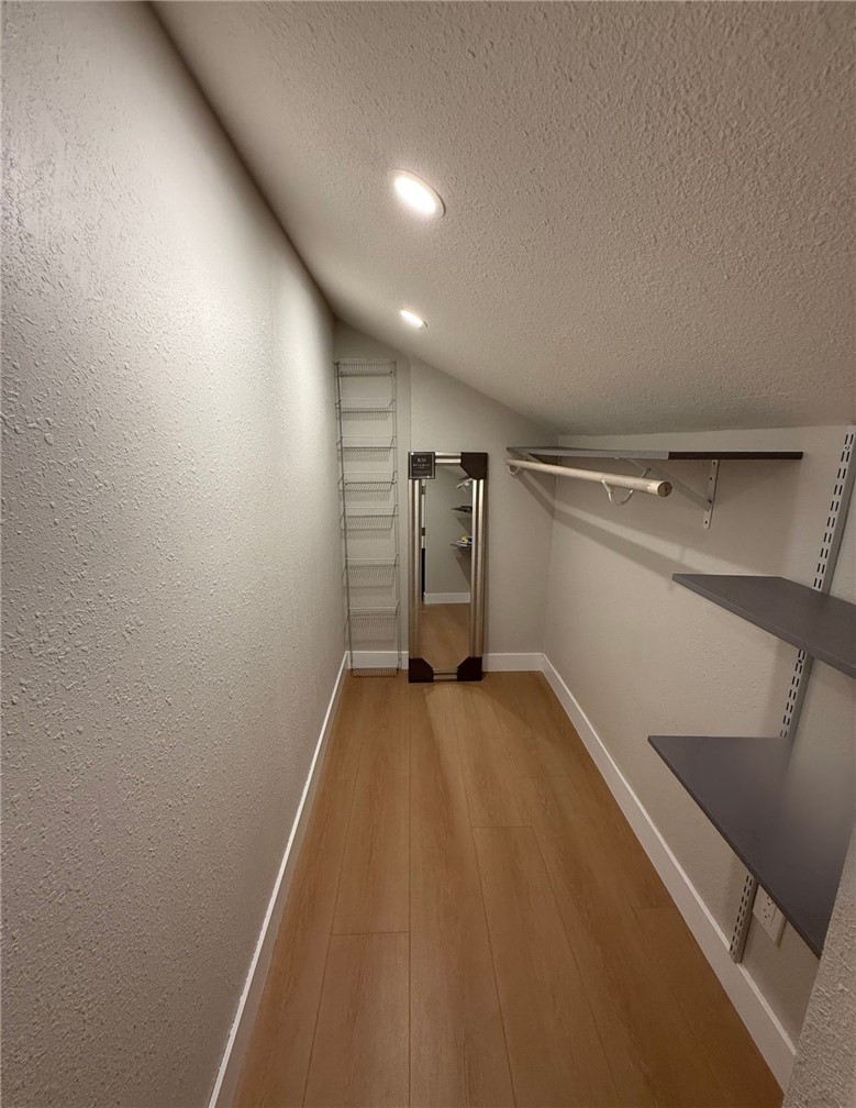Spacious closet space.