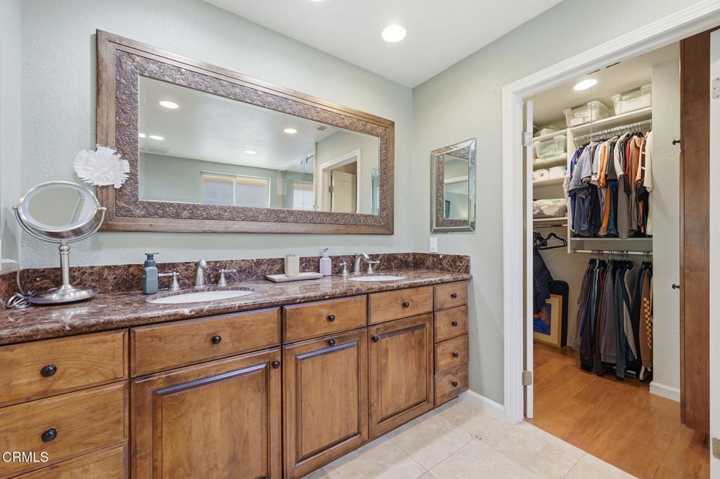 dual sink and closet