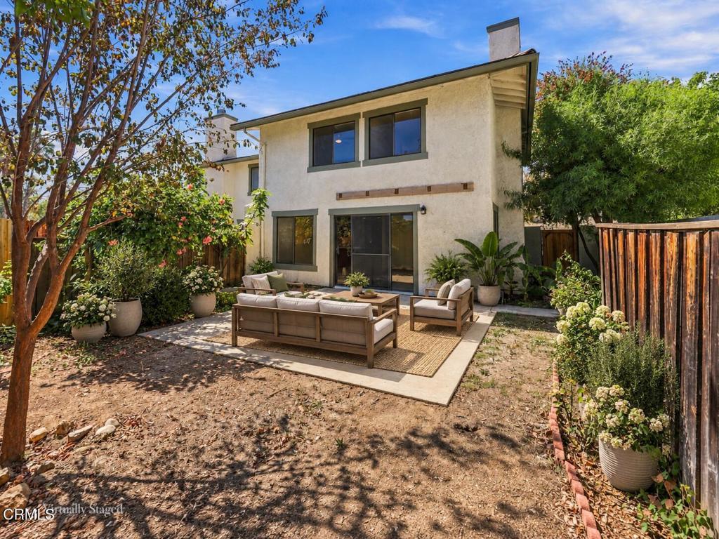 Yard Virtually staged facing house