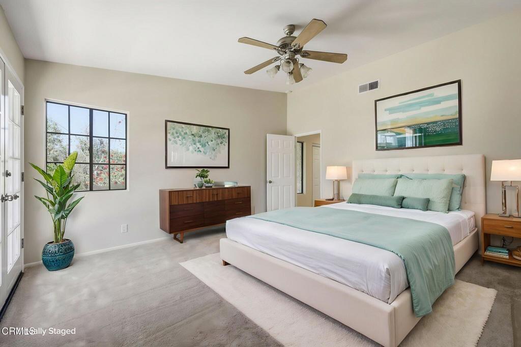 Bedroom Virtually staged teal