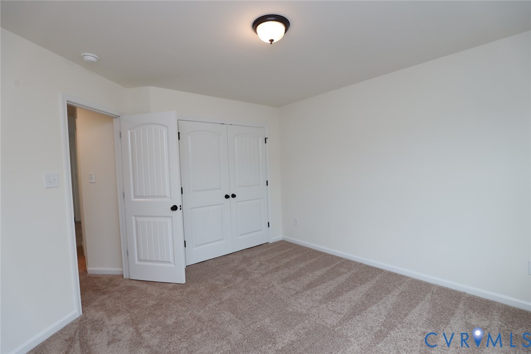 The photo represents the plan, not the actual home. Design selections may vary. Upstairs, youll find three additional bedrooms with double-door closets that share a full hall bath with tub/ shower combo.
