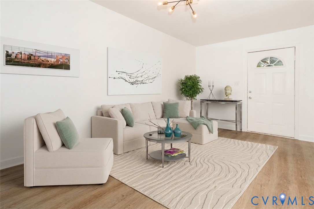 Virtually Staged living Room