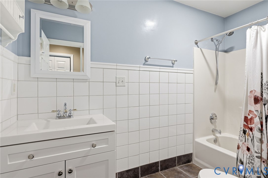 Updated hall bathroom.