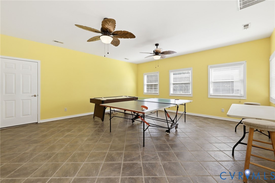 Game room/rec room inside the pool house.