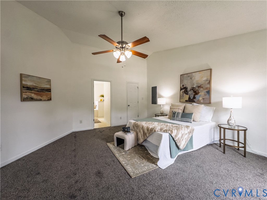 Primary Bedroom, vaulted ceilings