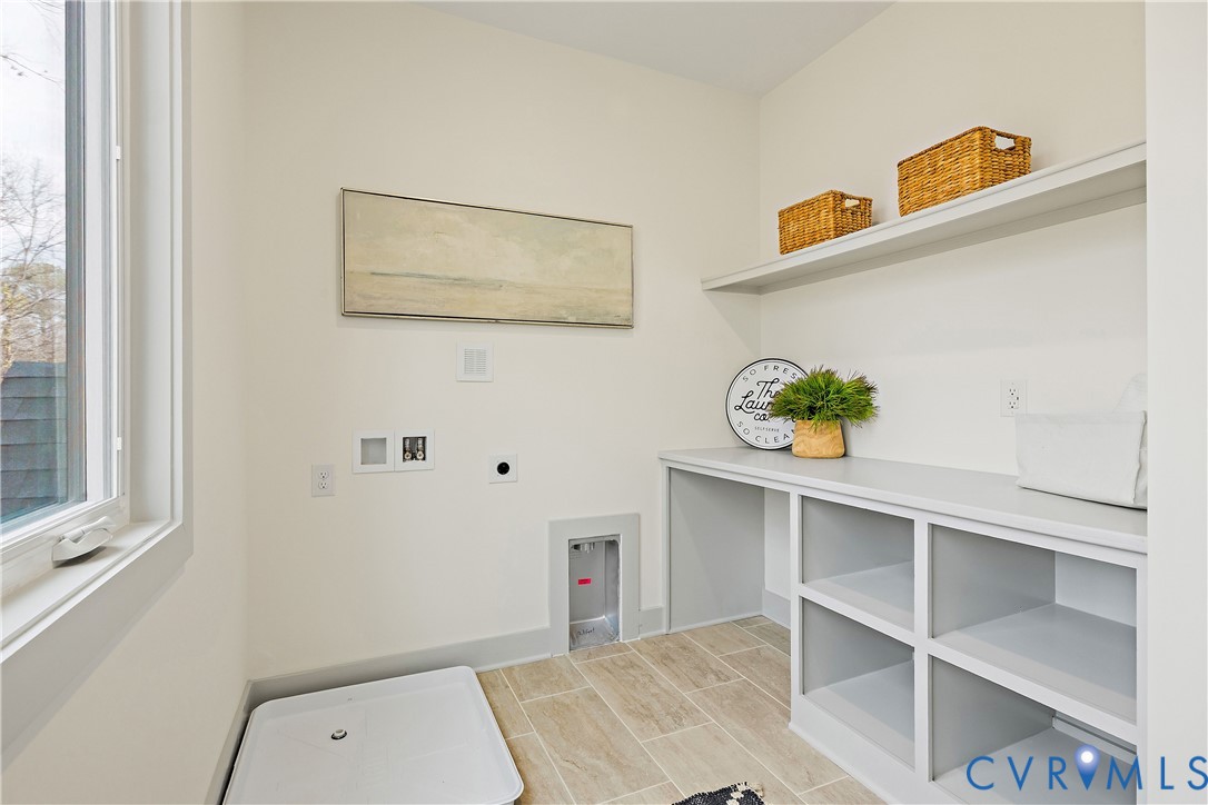 2nd floor laundry with built in storage