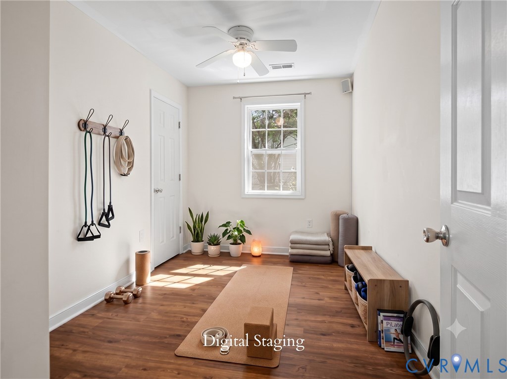 Digital Staging. Guest cottage bedroom.