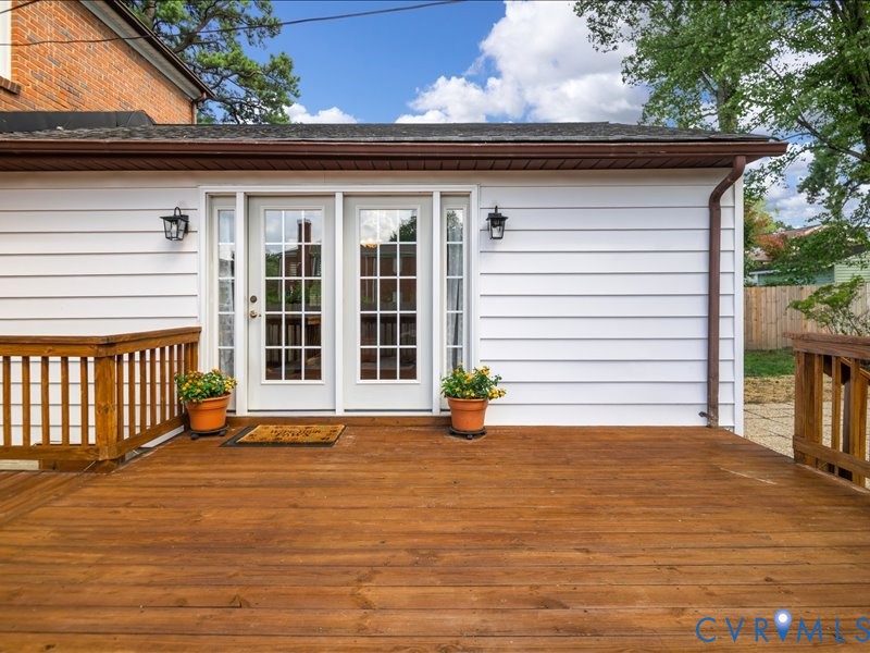 French doors to the rear Family Room.