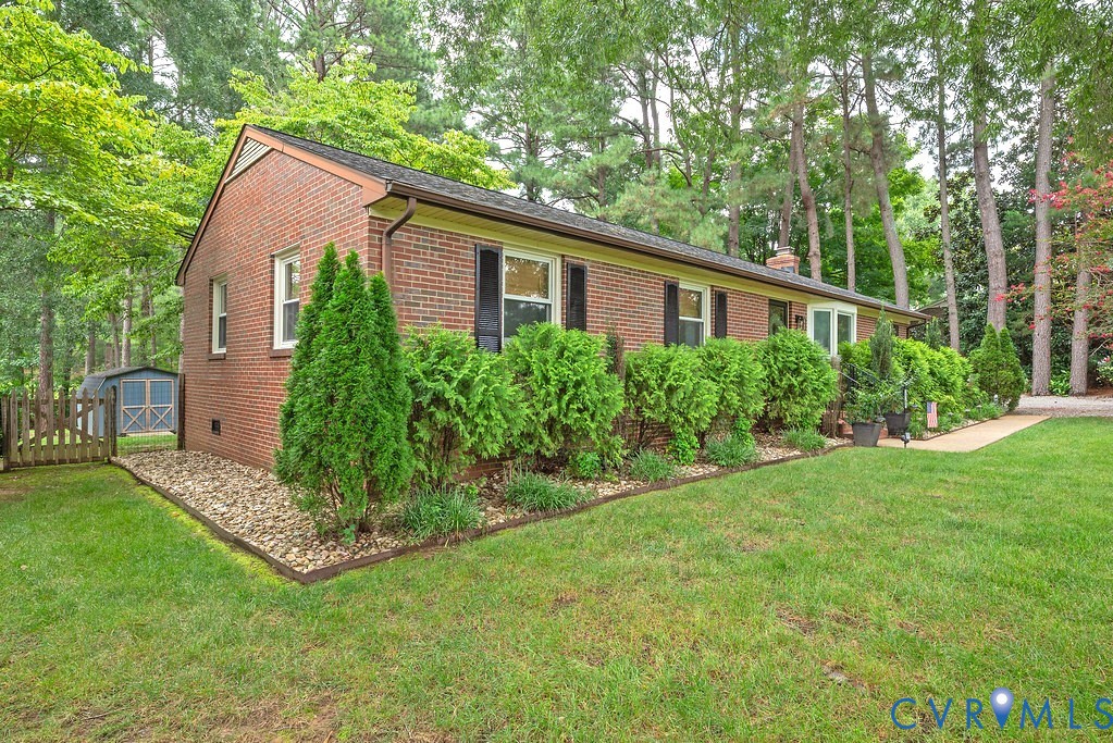 All brick home with thermal replacement windows.