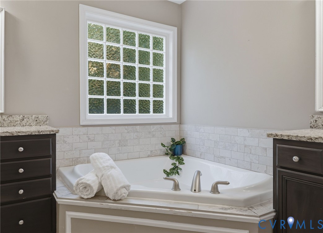 Large soaking tub